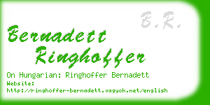 bernadett ringhoffer business card